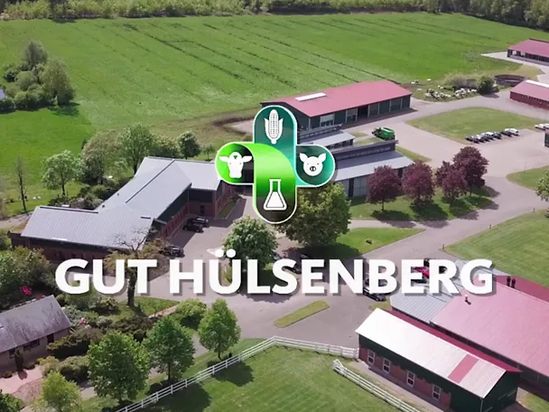 Startbildschirm des virtuellen Rundgangs von Gut Hülsenberg