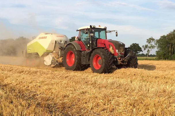 Straw bale pressing